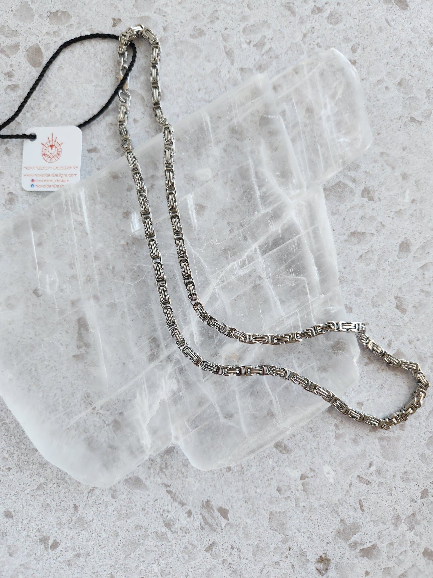 Stainless Steel Byzantine Chain Necklace