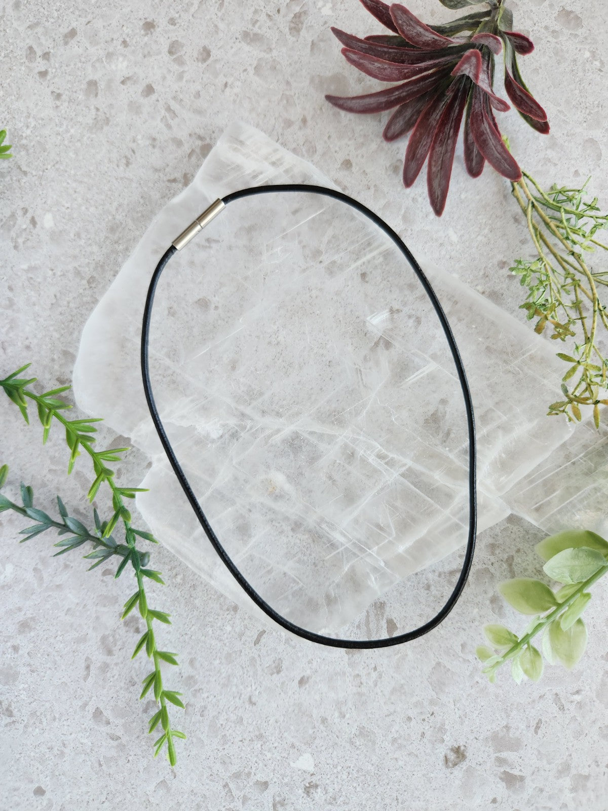 Black 2.3mm Leather Cord Necklace