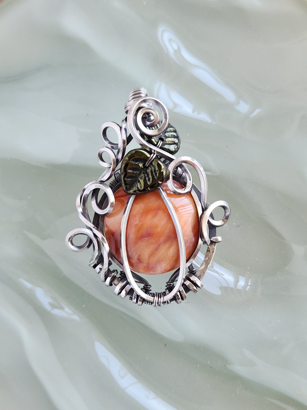 Spiny Oyster Shell Silver Pumpkin