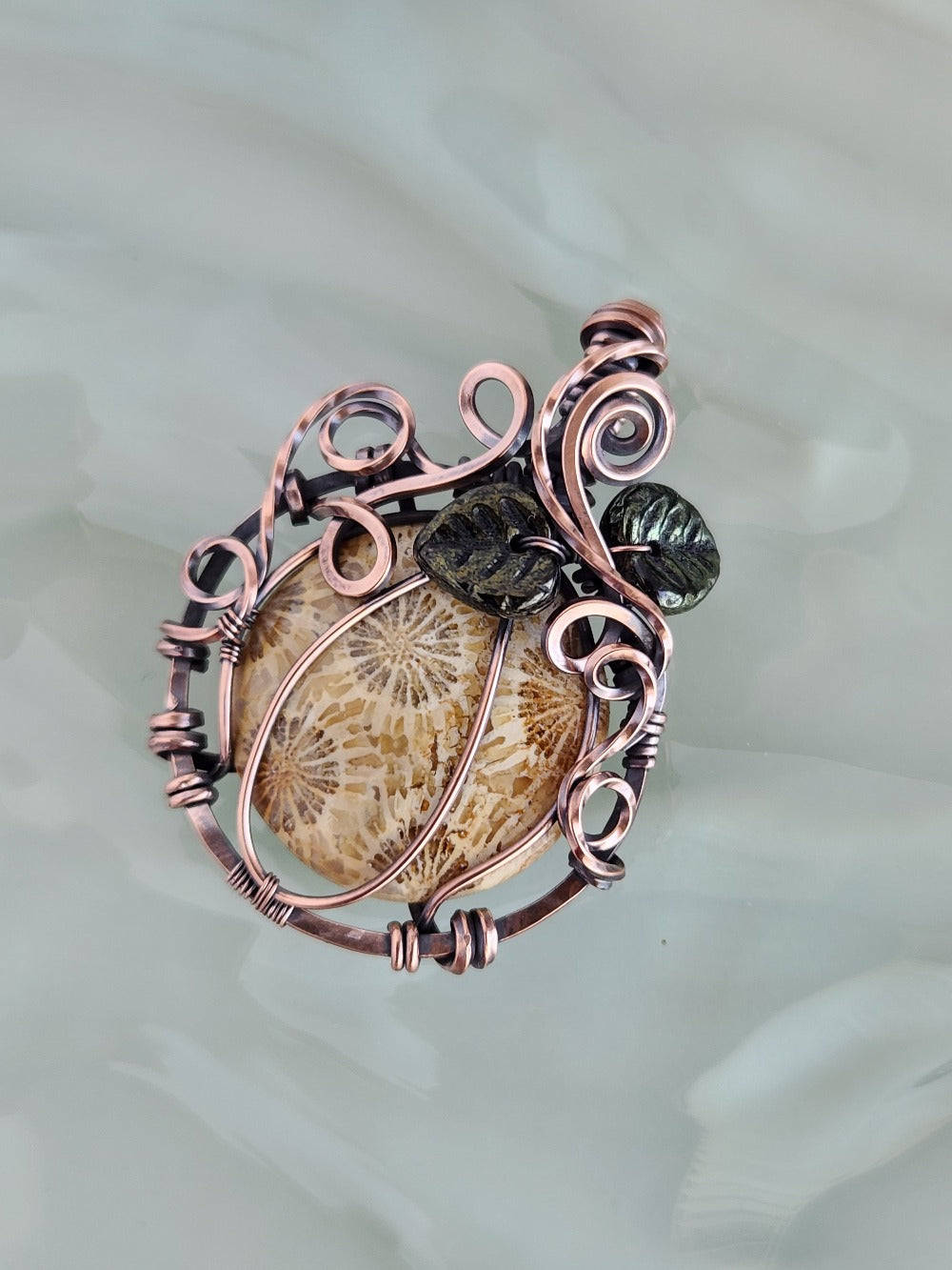 Fossilized Coral Copper Pumpkin