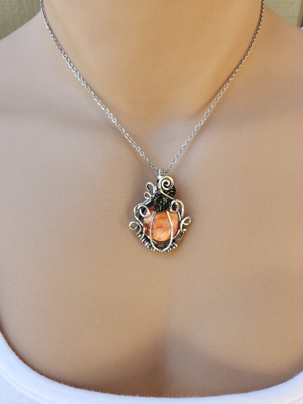 Spiny Oyster Shell Silver Pumpkin
