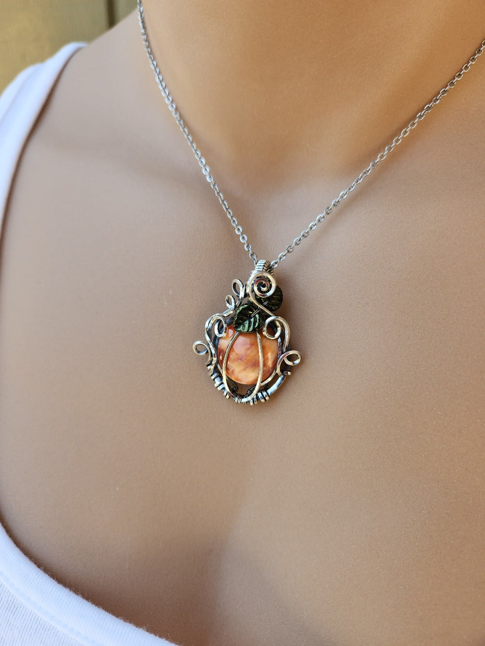 Spiny Oyster Shell Silver Pumpkin
