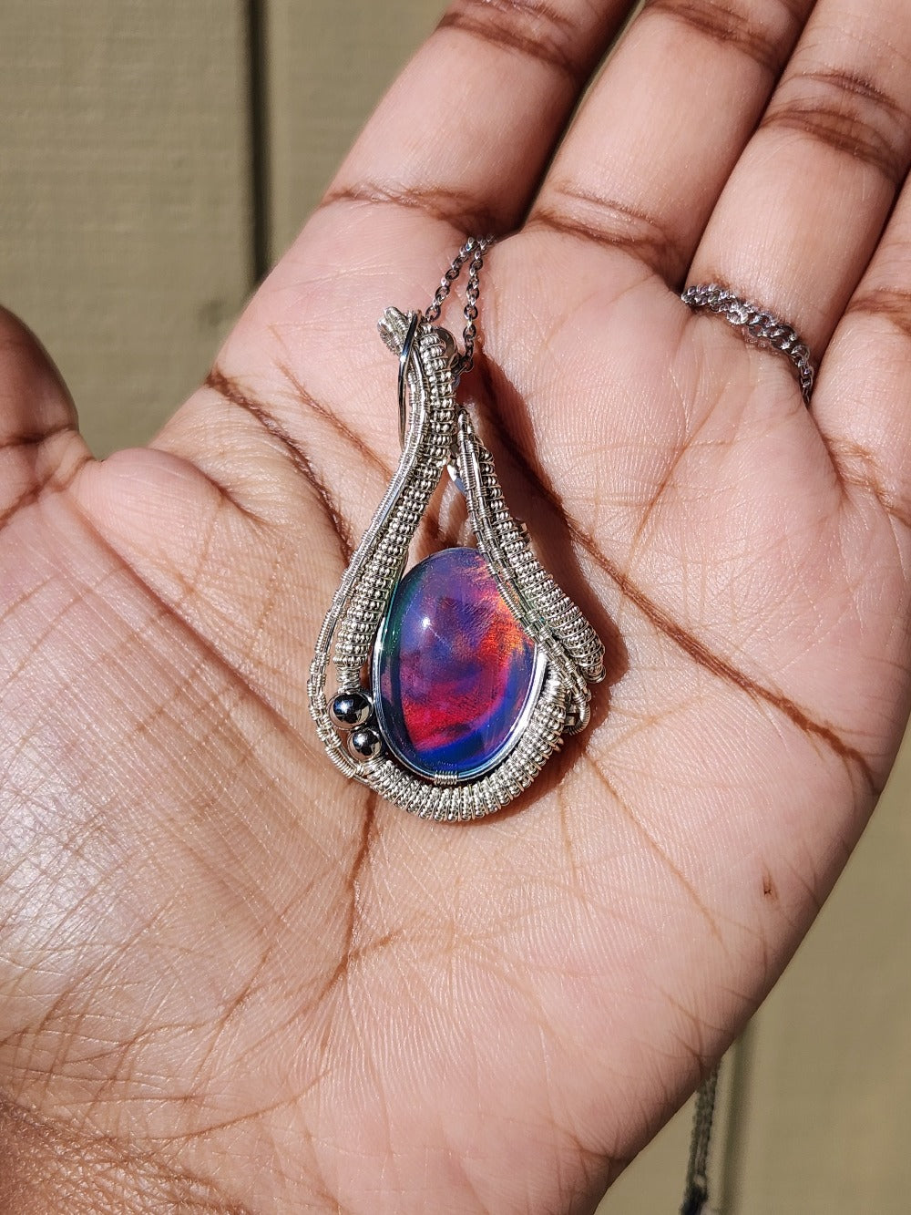 Aurora Opal Glow Pendant
