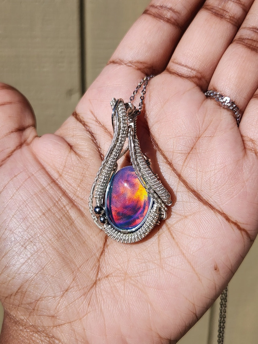 Aurora Opal Glow Pendant
