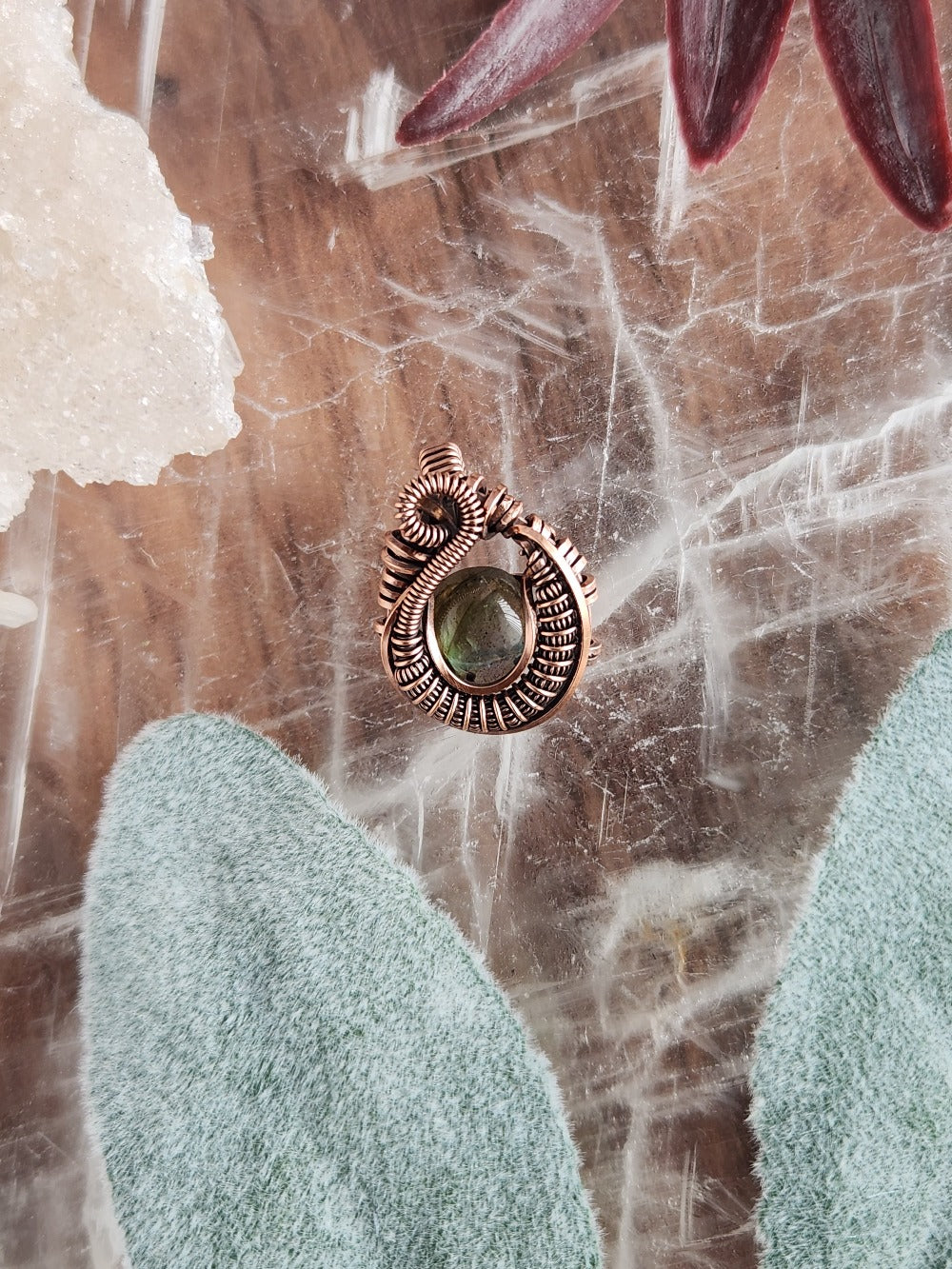 Green-blue Labradorite mini Pendant