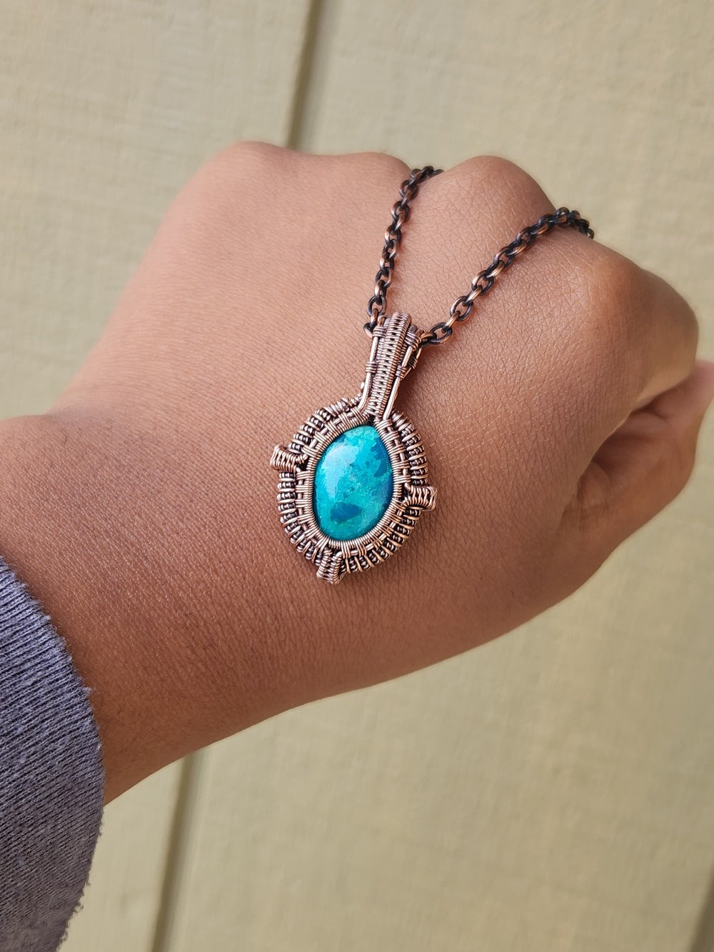 Peruvian Chrysocolla Amulet