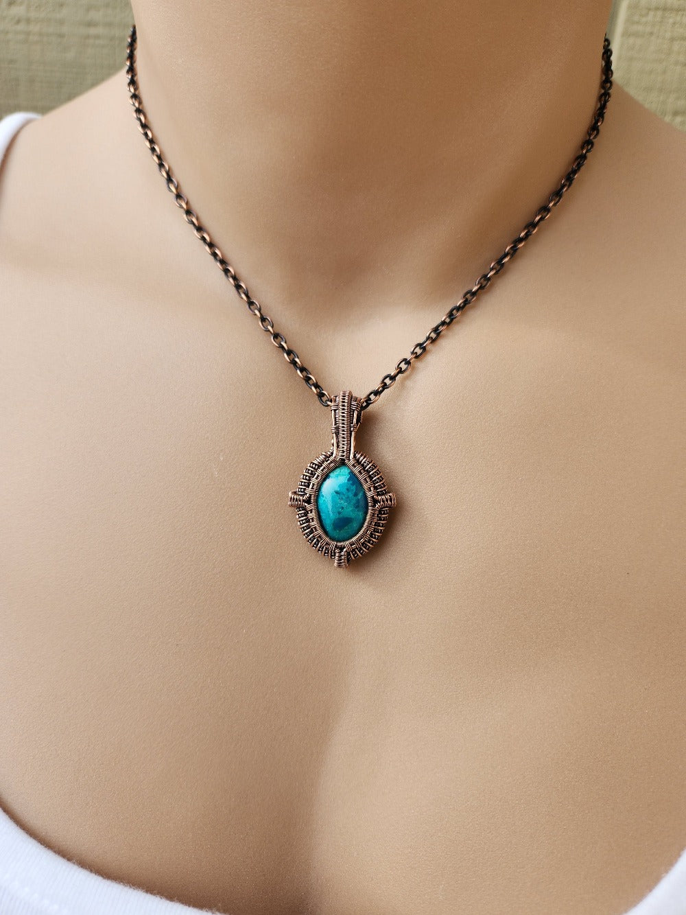 Peruvian Chrysocolla Amulet