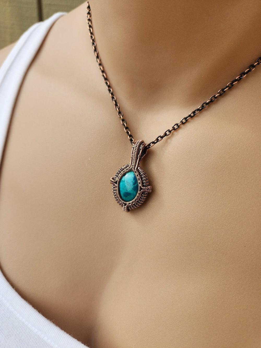 Peruvian Chrysocolla Amulet