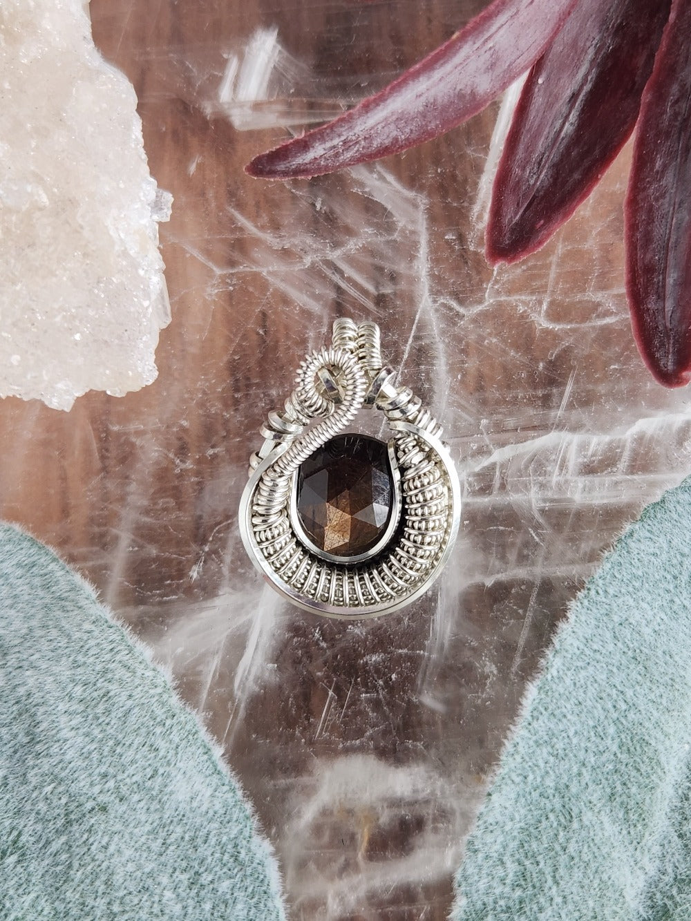 Golden Chocolate Sapphire Mini Pendant