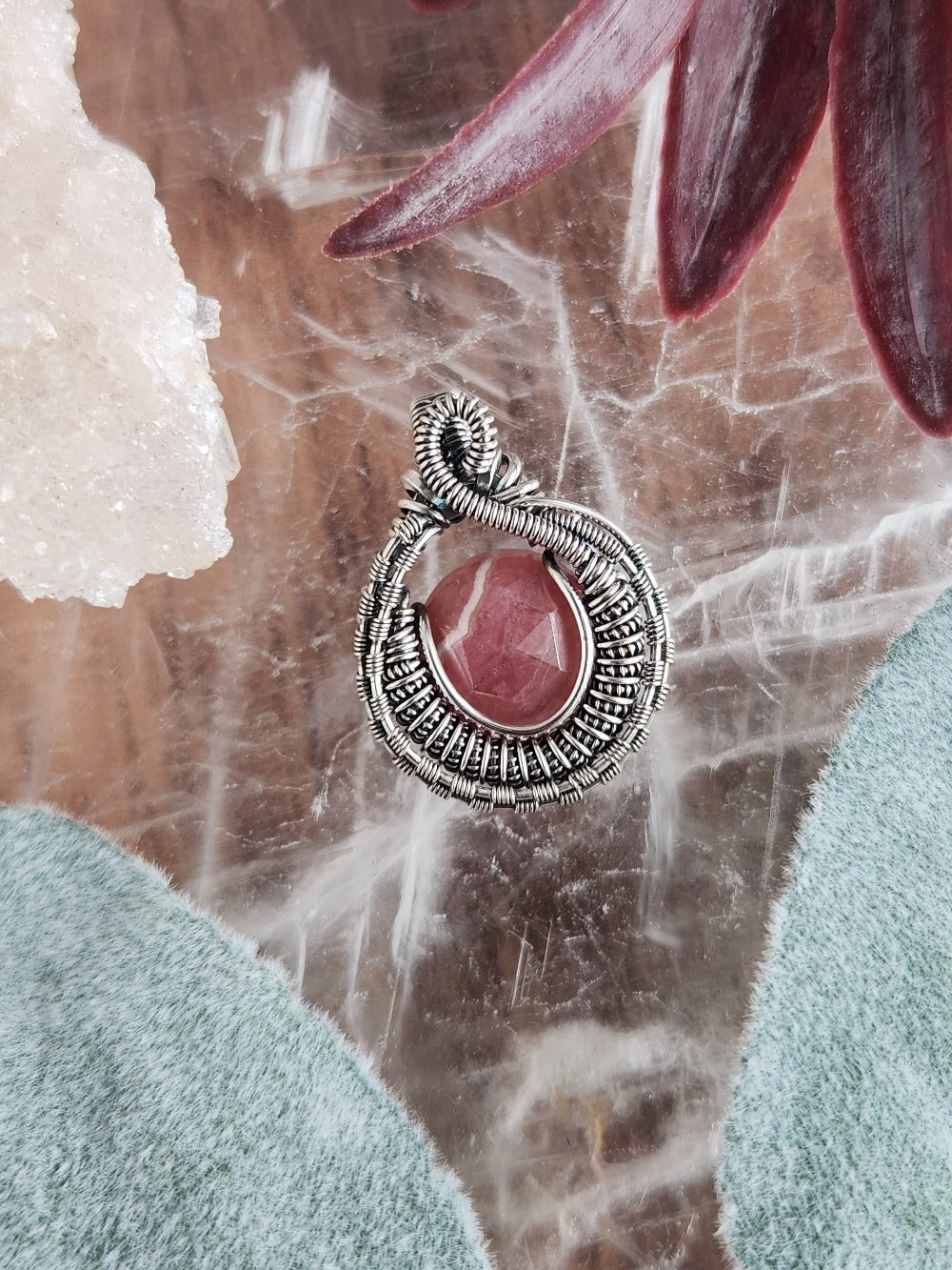 Rhodochrosite Mini Pendant