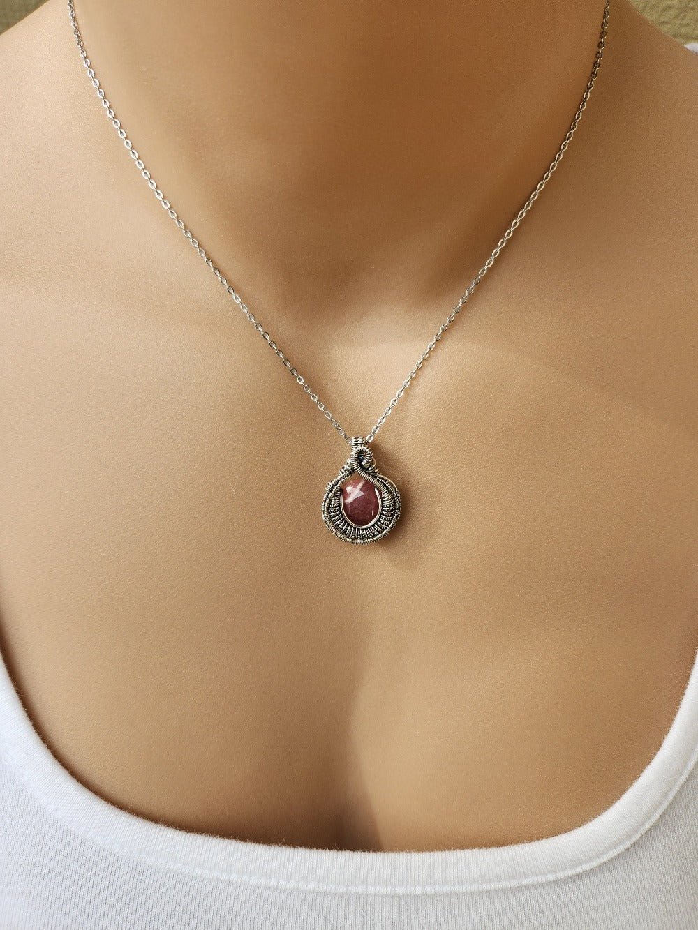Rhodochrosite Mini Pendant