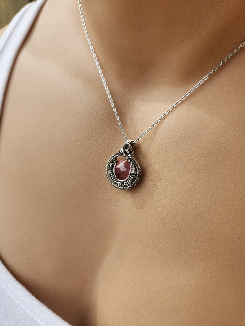 Rhodochrosite Mini Pendant