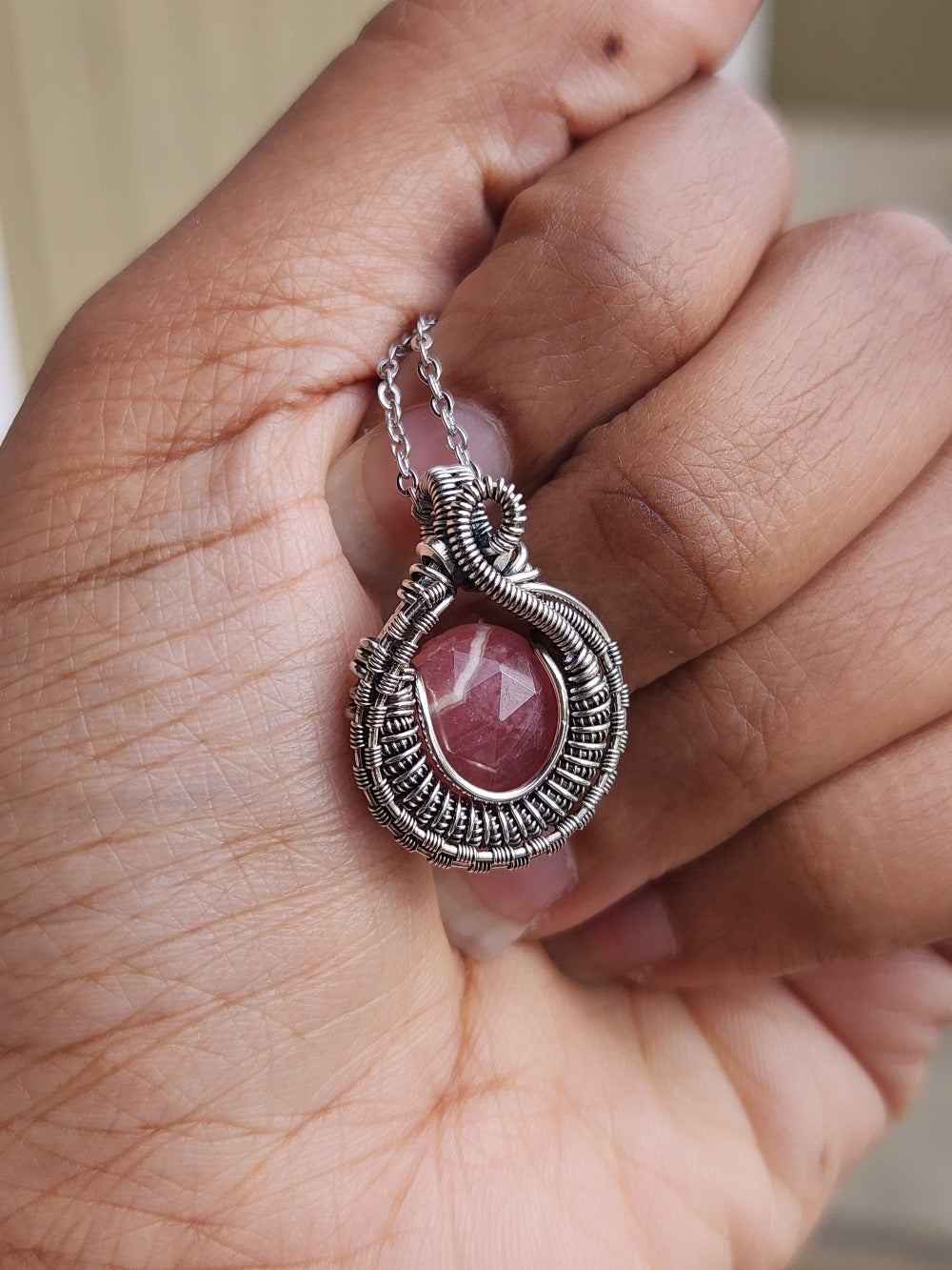 Rhodochrosite Mini Pendant