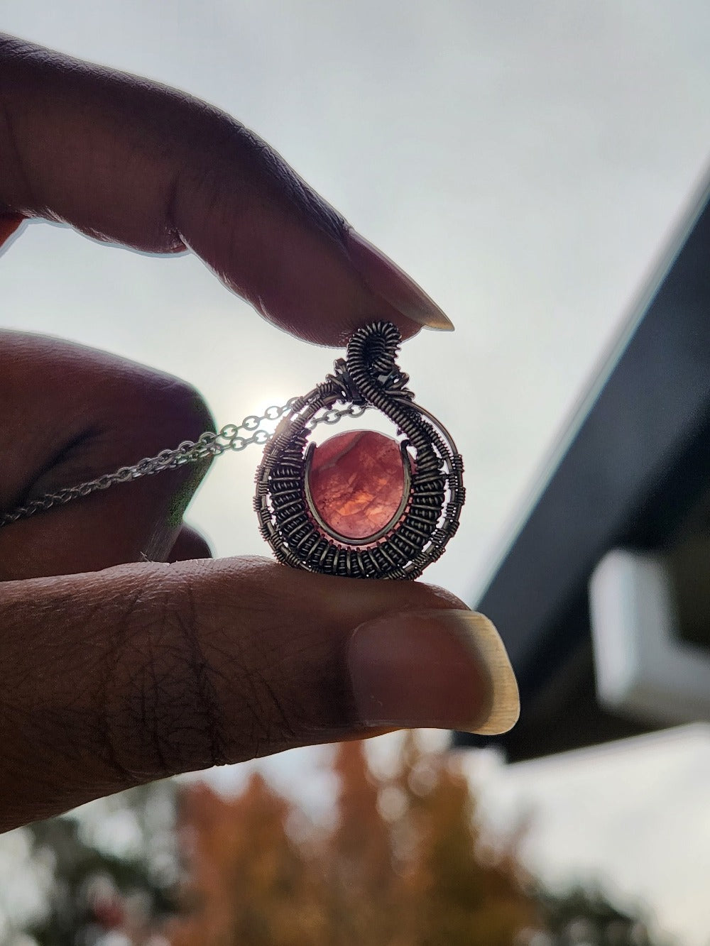 Rhodochrosite Mini Pendant