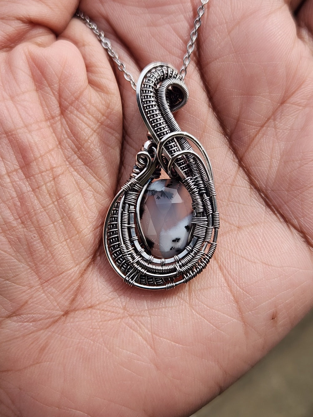 Dendritic Opal Pendant