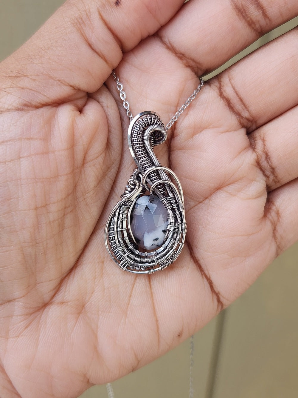 Dendritic Opal Pendant