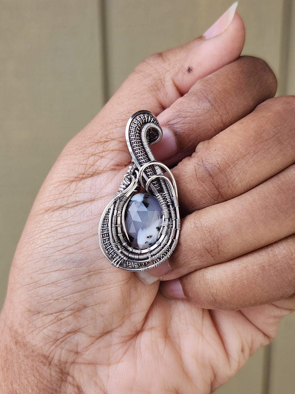 Dendritic Opal Pendant