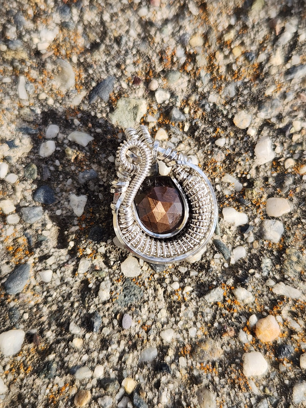 Golden Chocolate Sapphire Mini Pendant