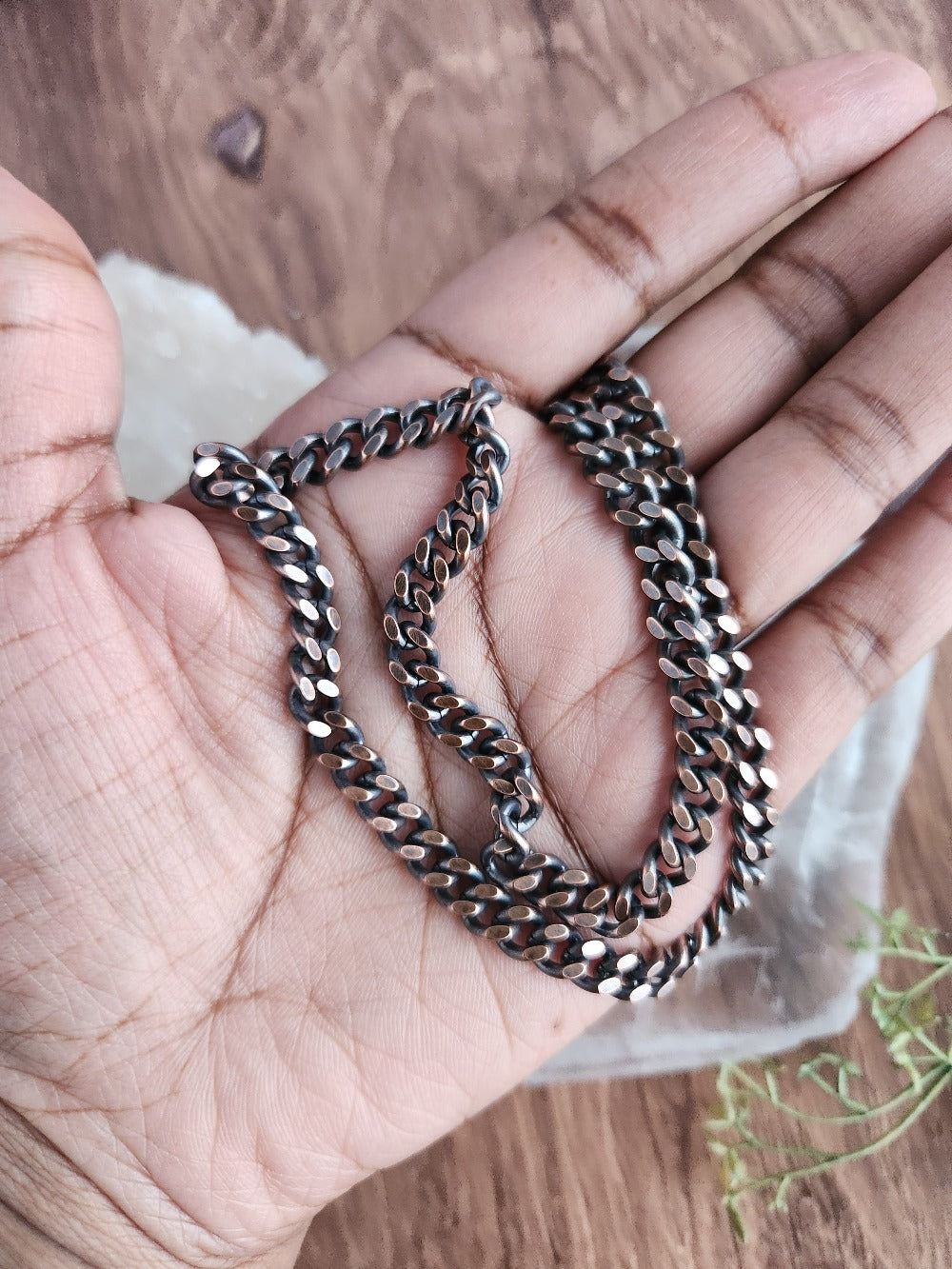 Copper Cuban Link Chain Necklace