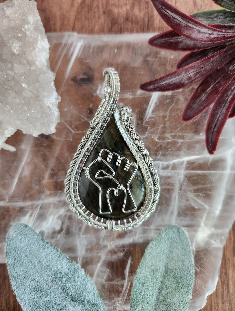 Labradorite Fist Talisman