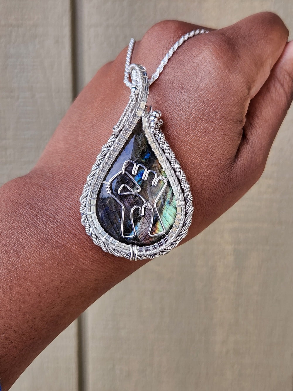 Labradorite Fist Talisman