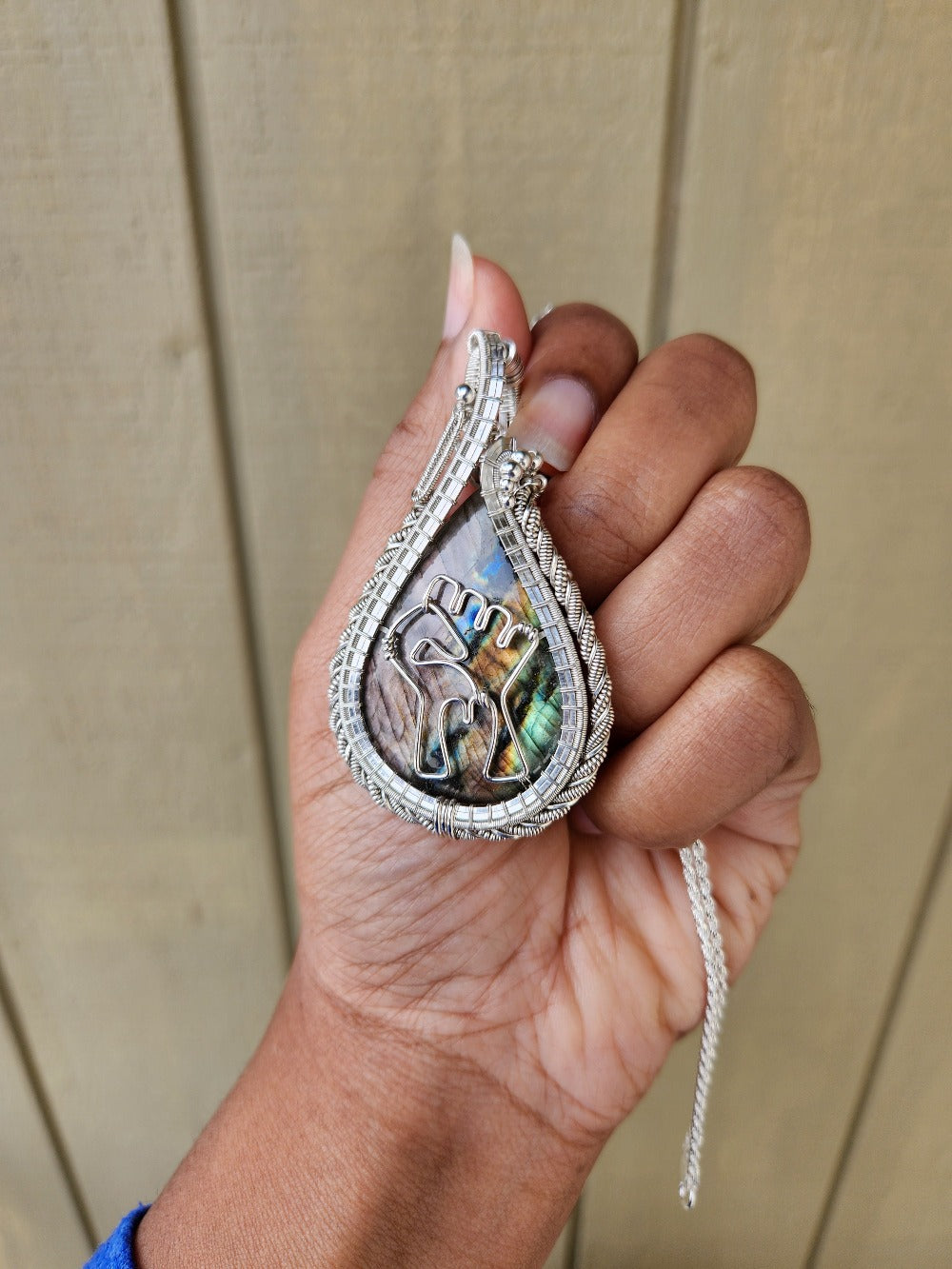 Labradorite Fist Talisman
