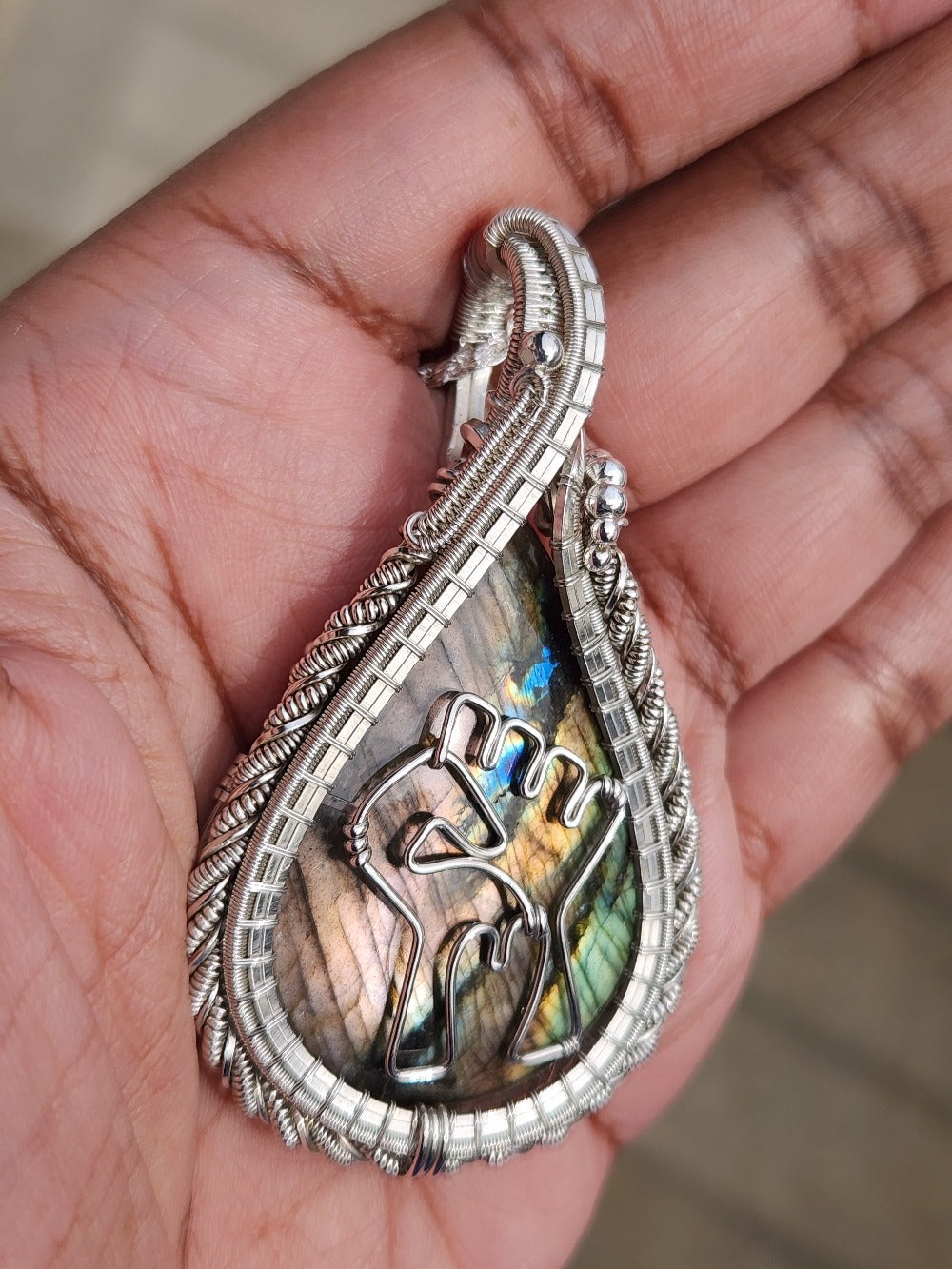 Labradorite Fist Talisman