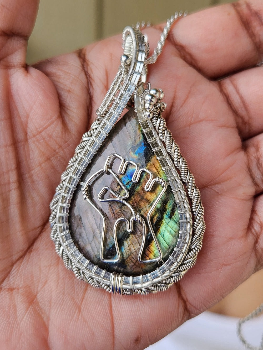 Labradorite Fist Talisman