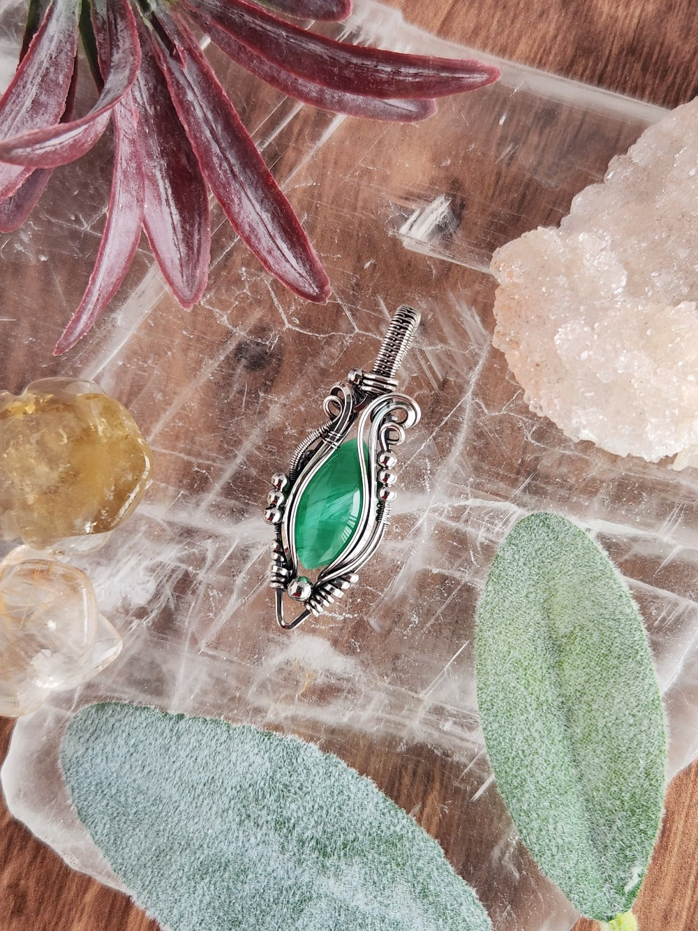 Green Australian Starburst Pendant