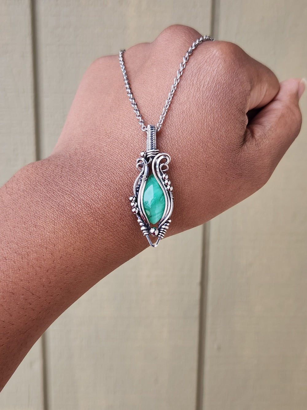 Green Australian Starburst Pendant