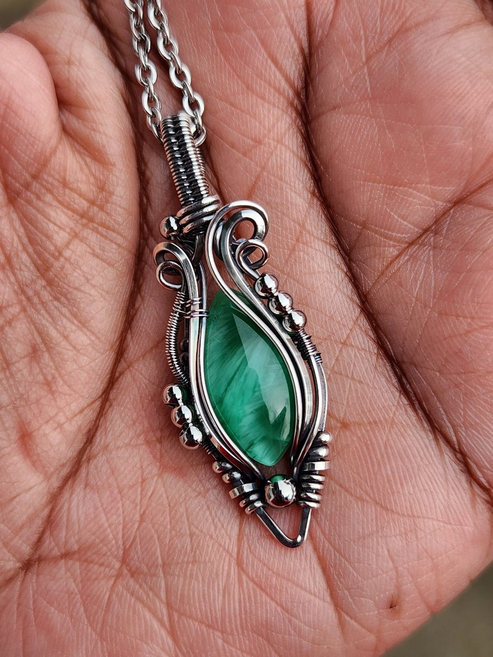 Green Australian Starburst Pendant