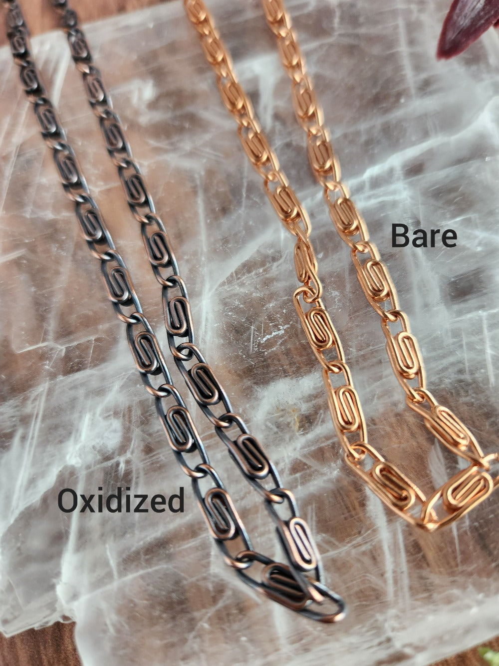Copper Scroll Link Chain Necklace