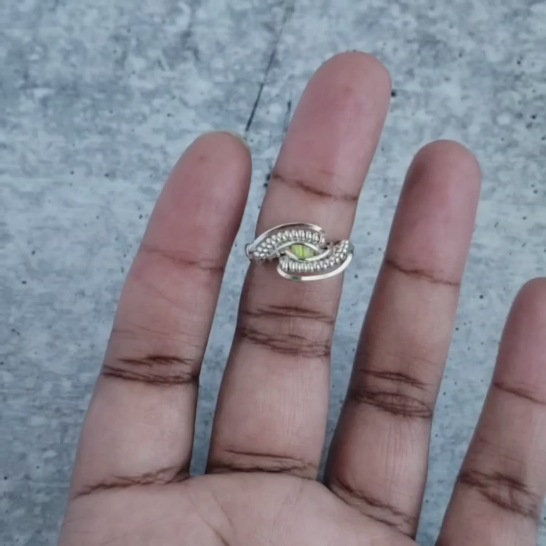 Load and play video in Gallery viewer, Ethiopian Opal in Solid 925 Sterling silver ring