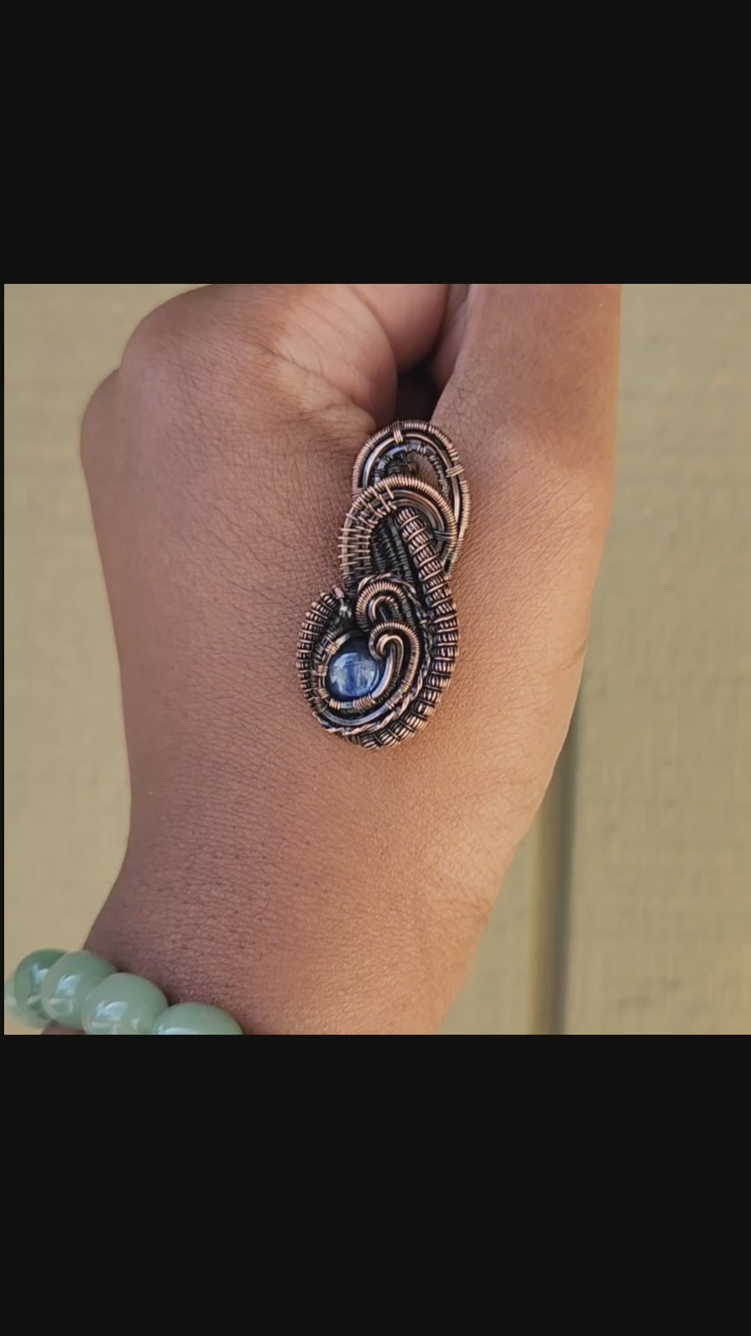 Load and play video in Gallery viewer, Blue Kyanite Mini Pendant