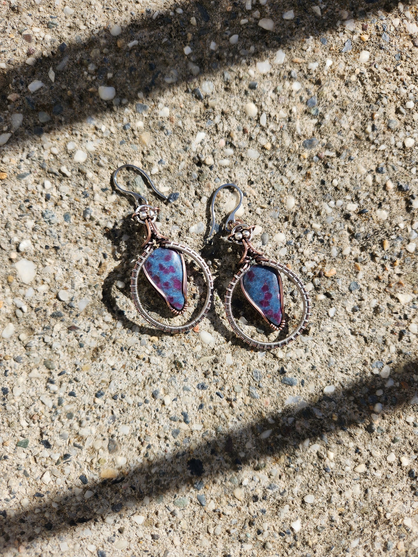 Ruby in Kyanite Earrings