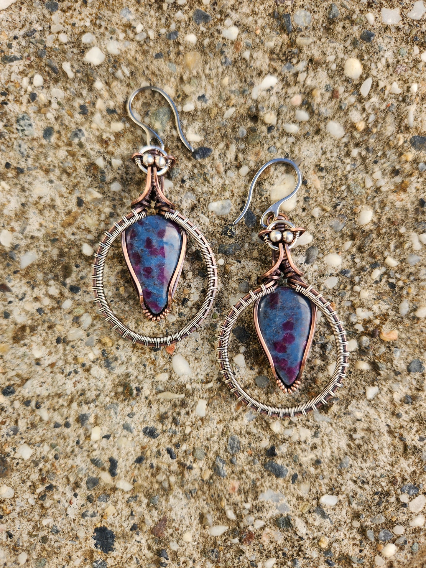 Ruby in Kyanite Earrings