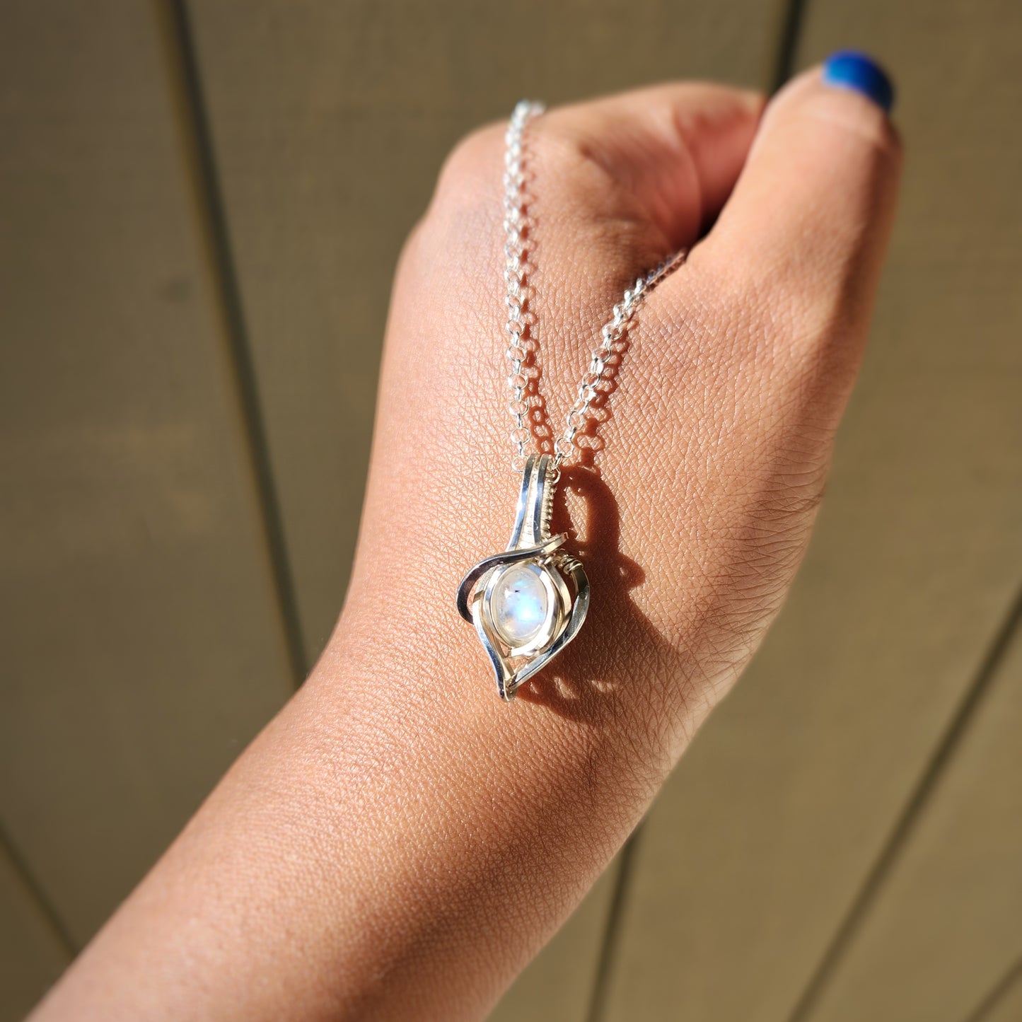 Moonstone in Sterling Silver Mini Pendant