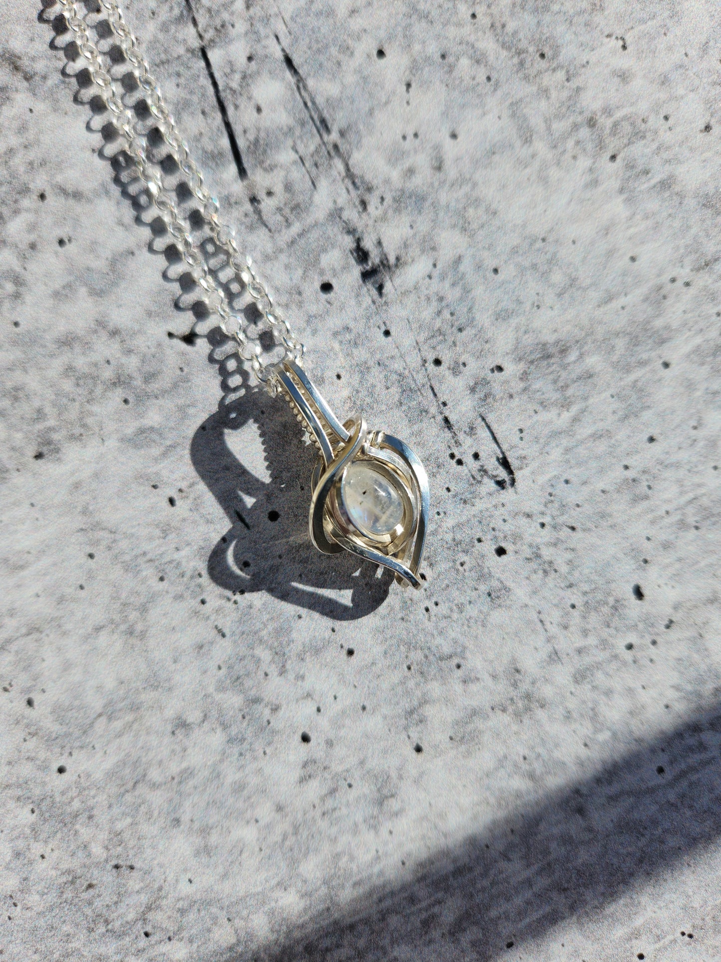 Moonstone in Sterling Silver Mini Pendant