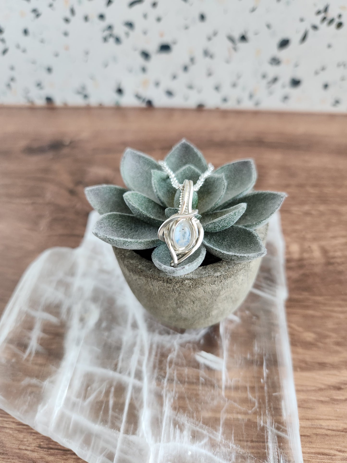 Moonstone in Sterling Silver Mini Pendant