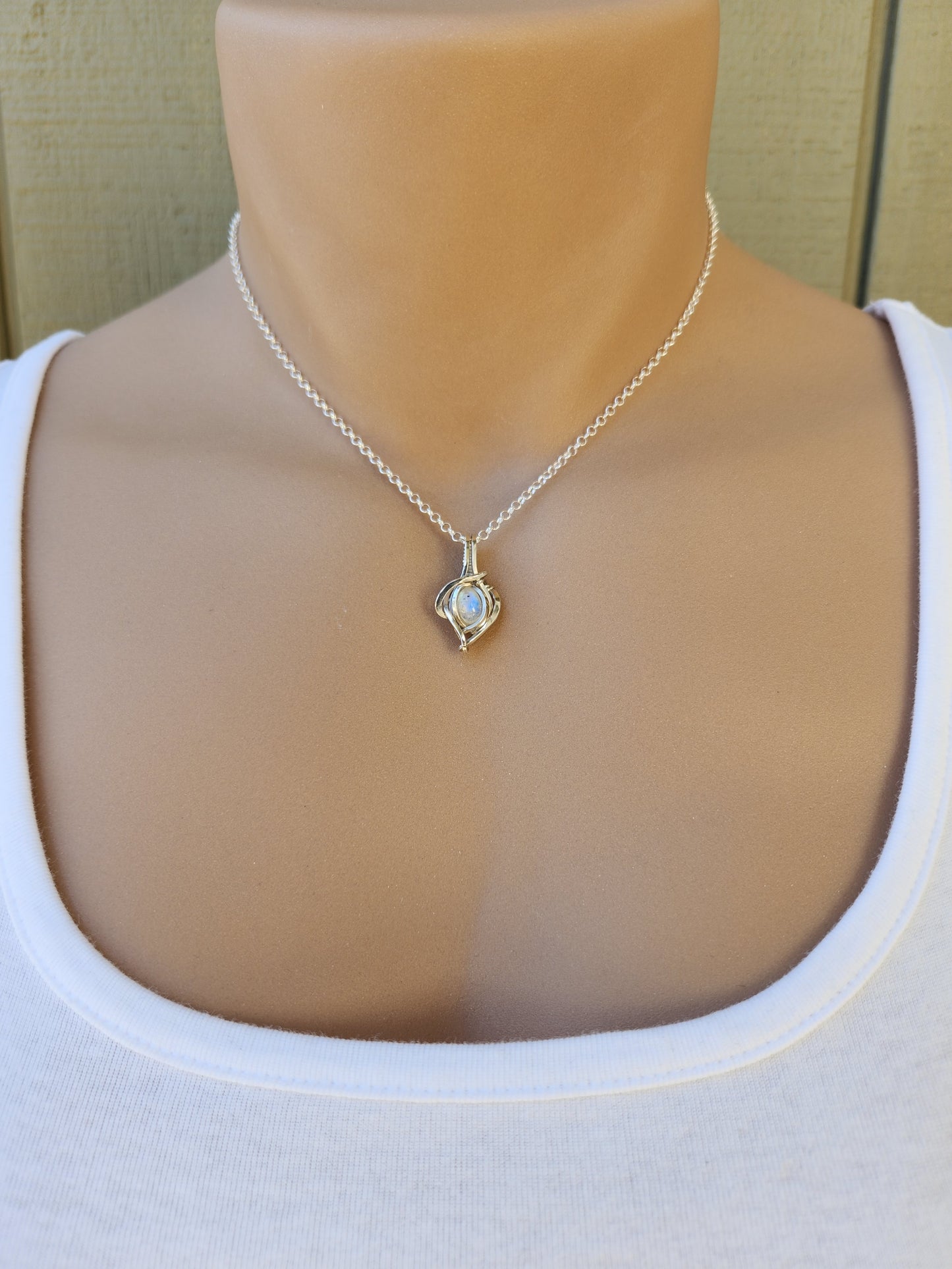 Moonstone in Sterling Silver Mini Pendant