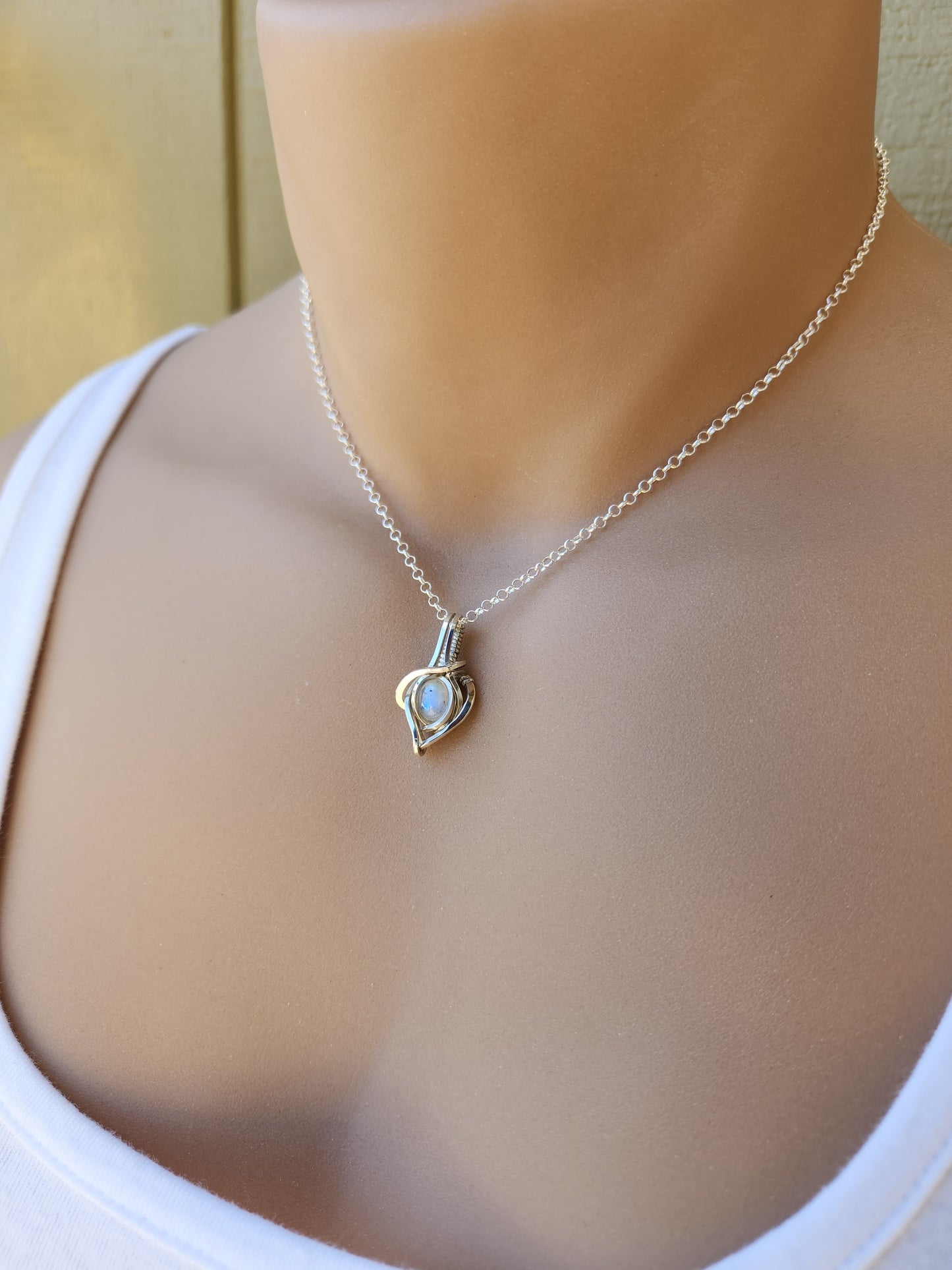 Moonstone in Sterling Silver Mini Pendant