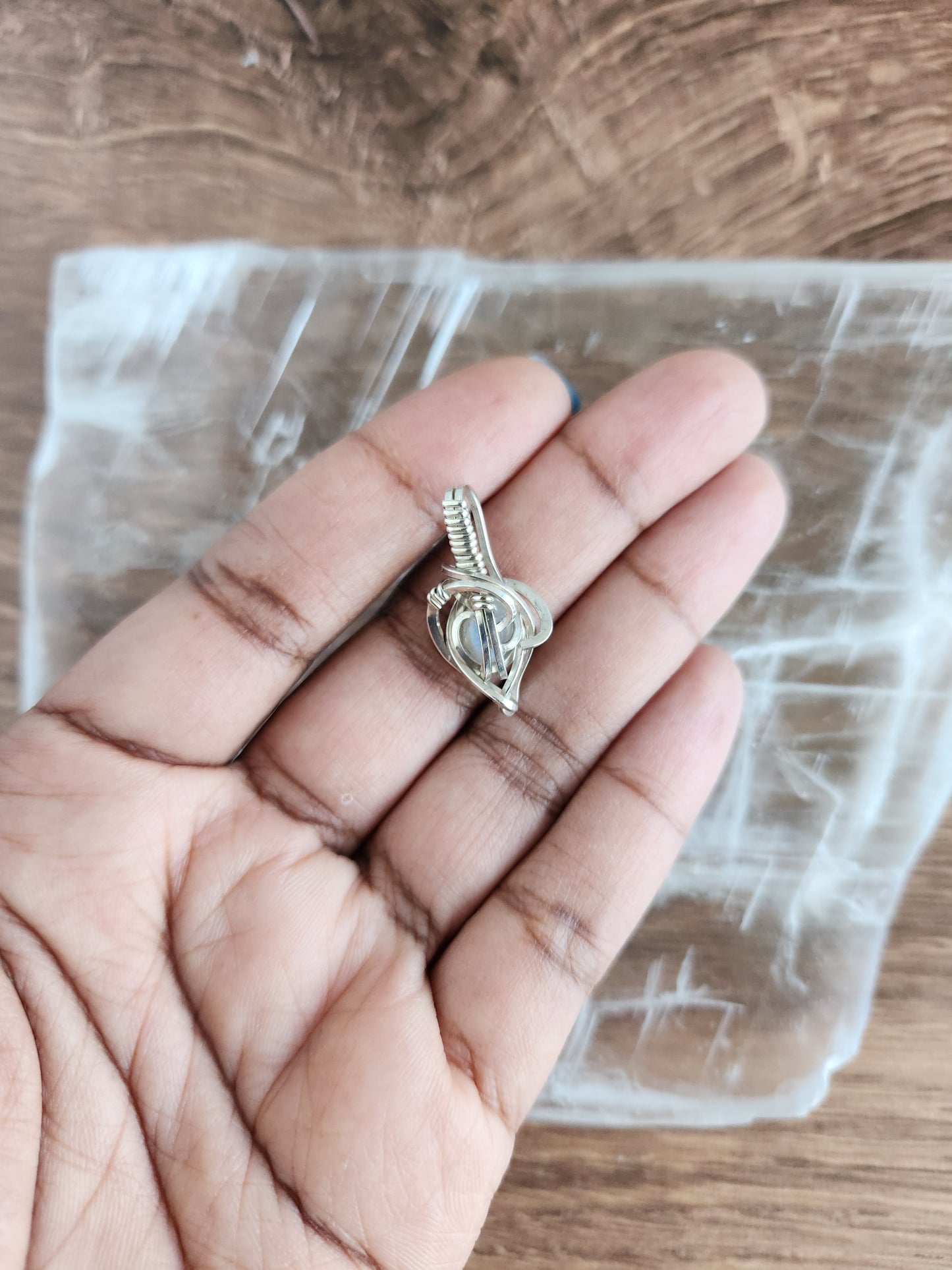 Moonstone in Sterling Silver Mini Pendant