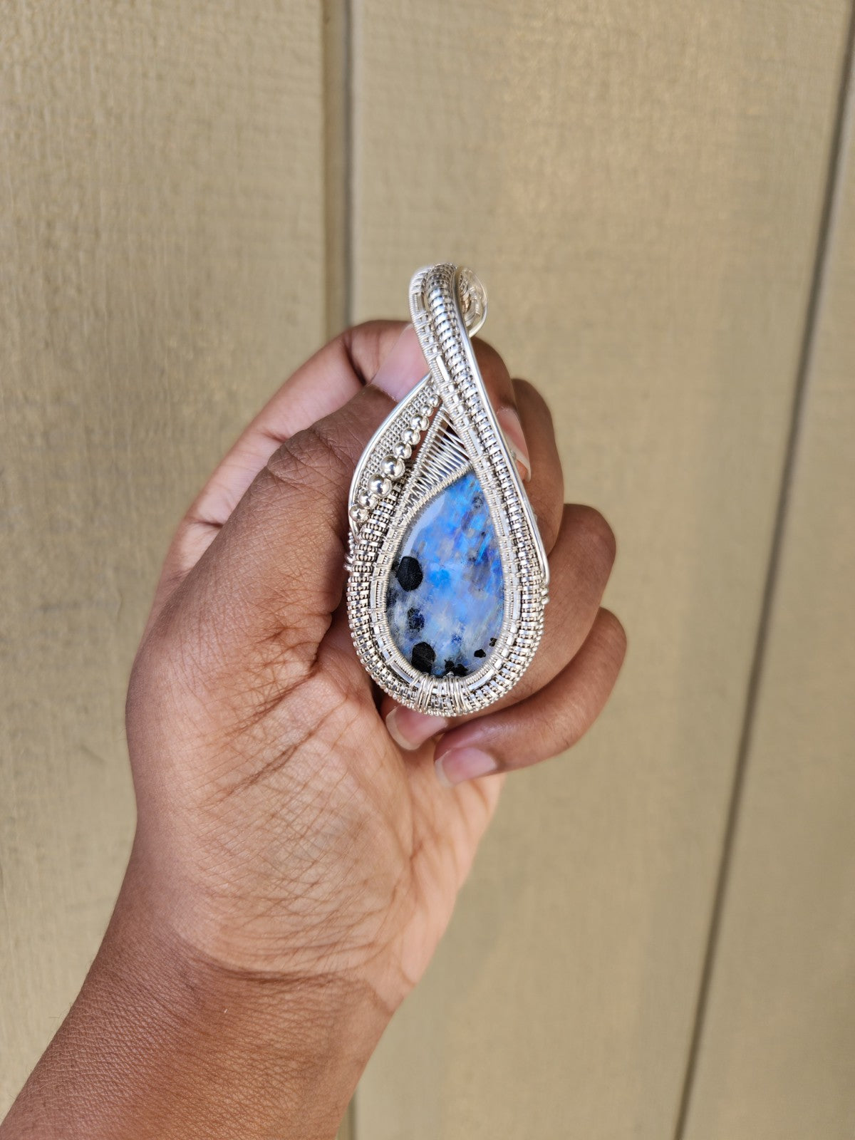 Tourmaline Rainbow Moonstone Pendant