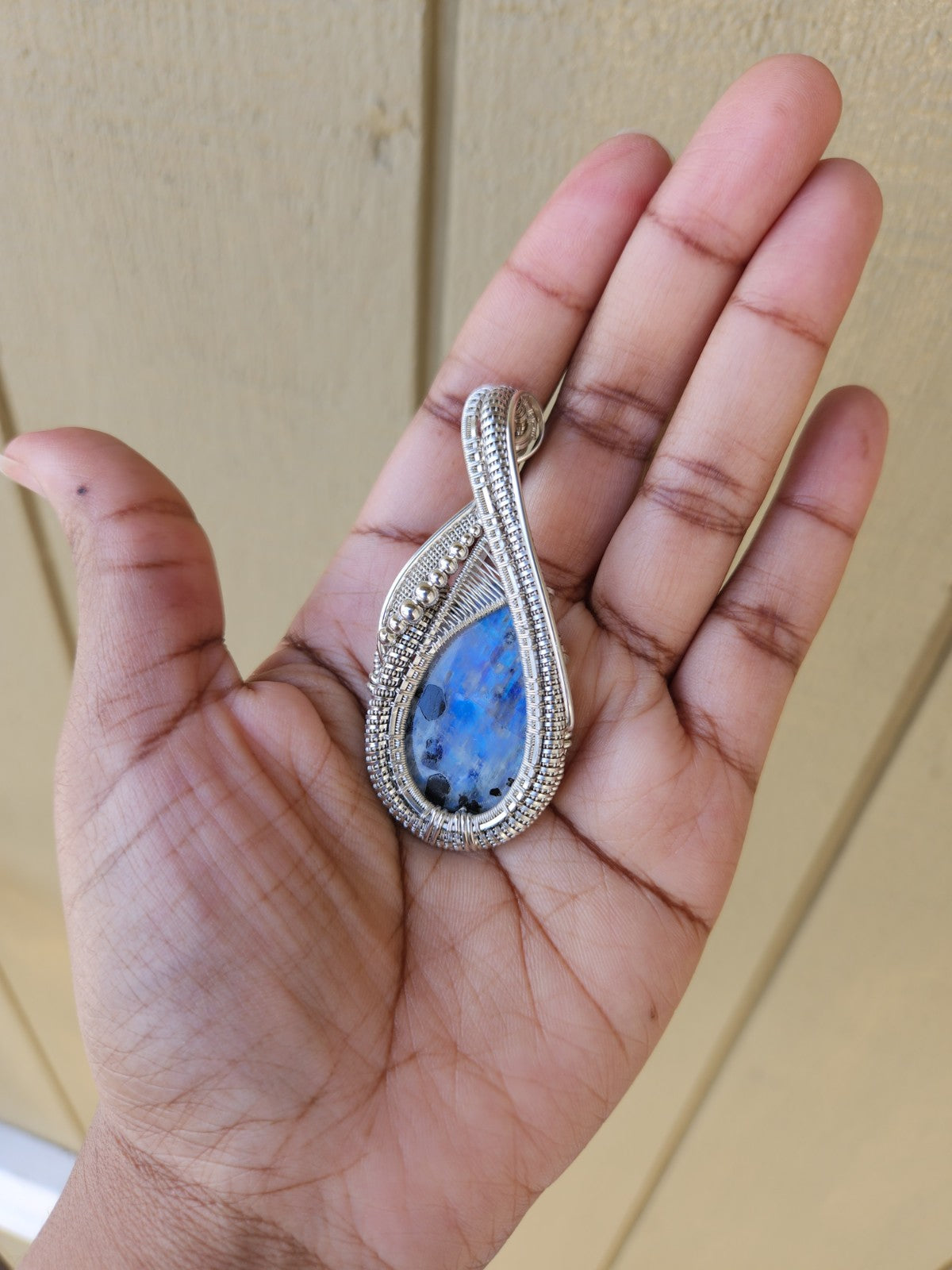 Tourmaline Rainbow Moonstone Pendant