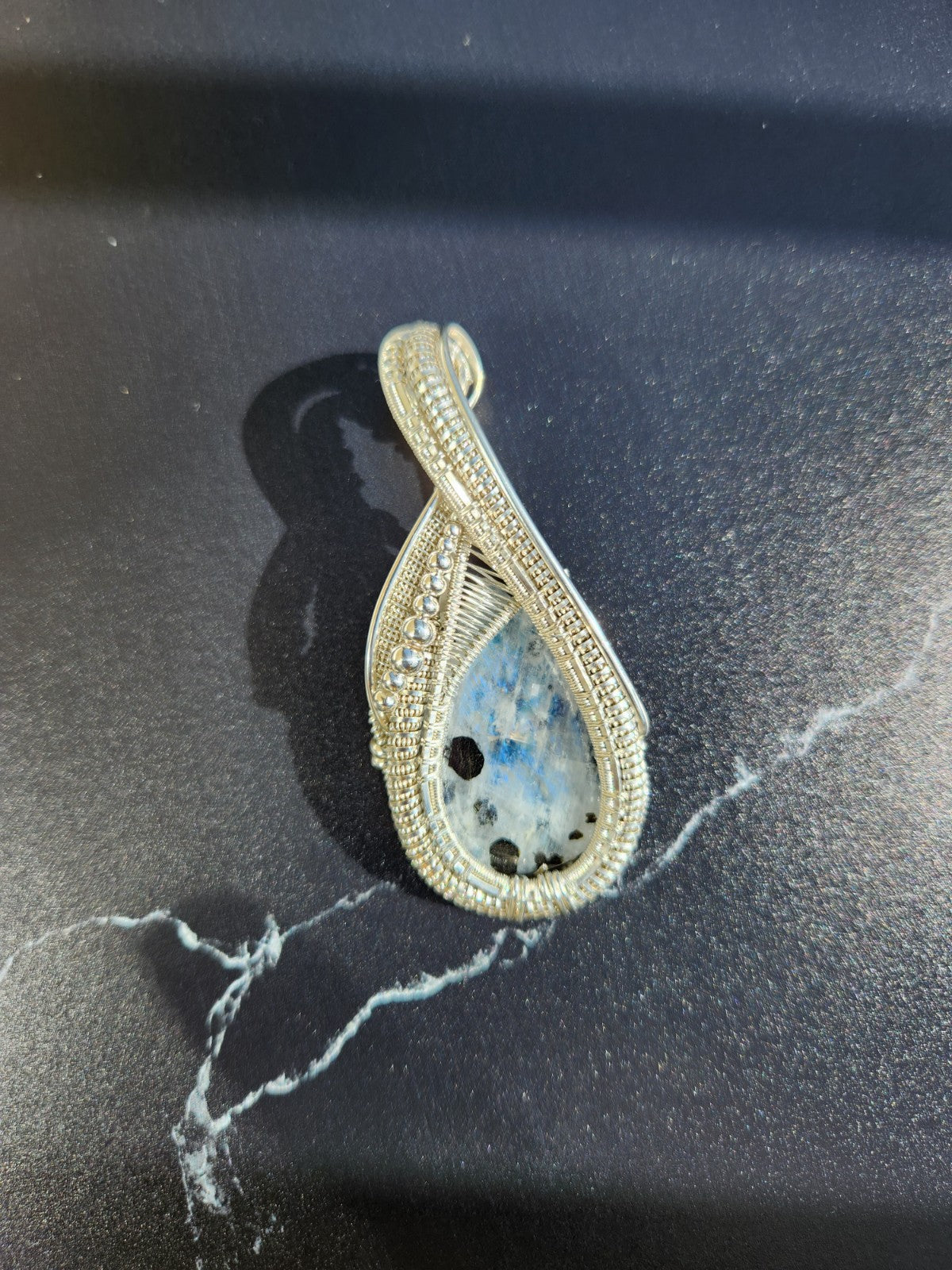 Tourmaline Rainbow Moonstone Pendant