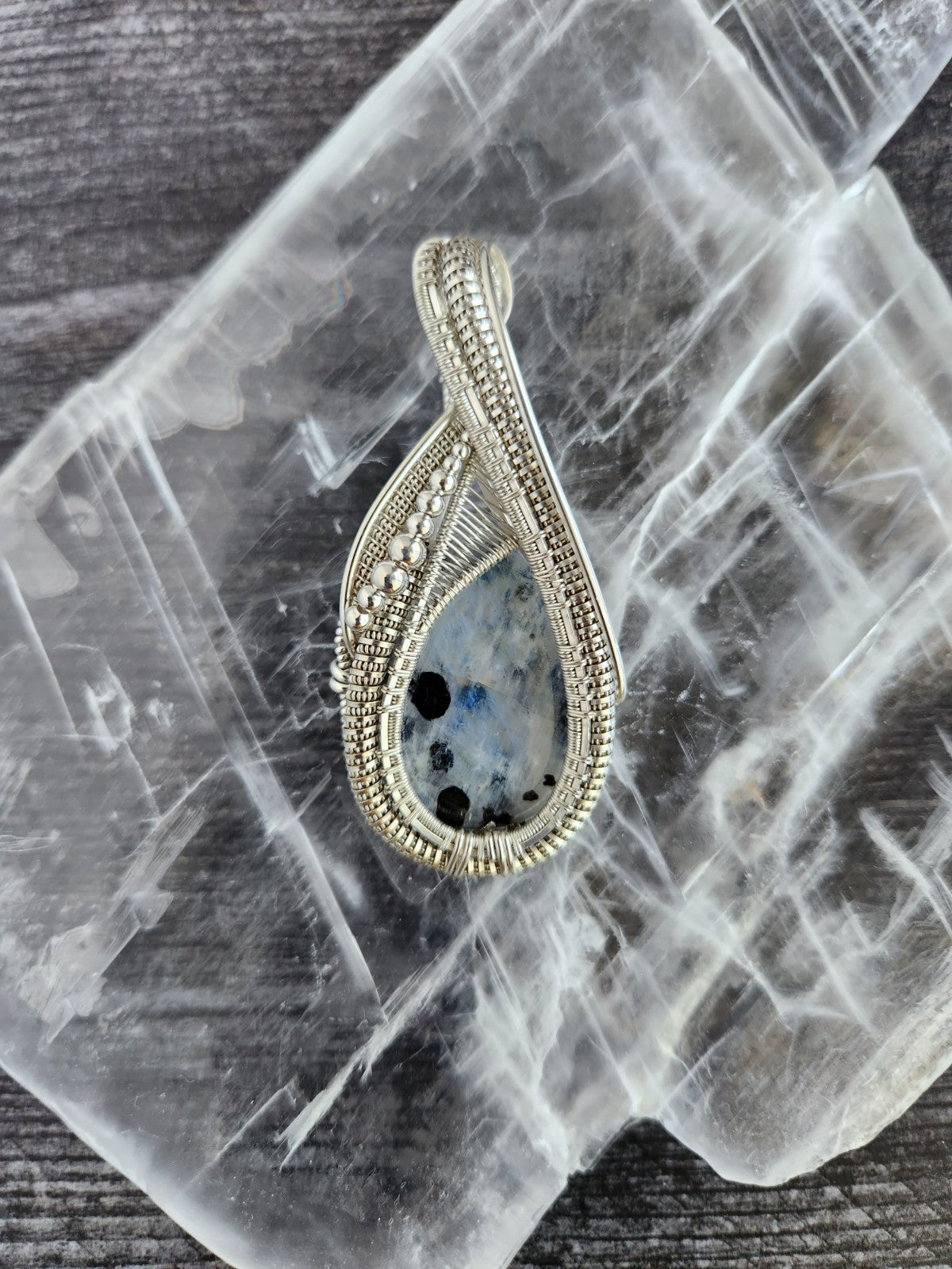 Tourmaline Rainbow Moonstone Pendant