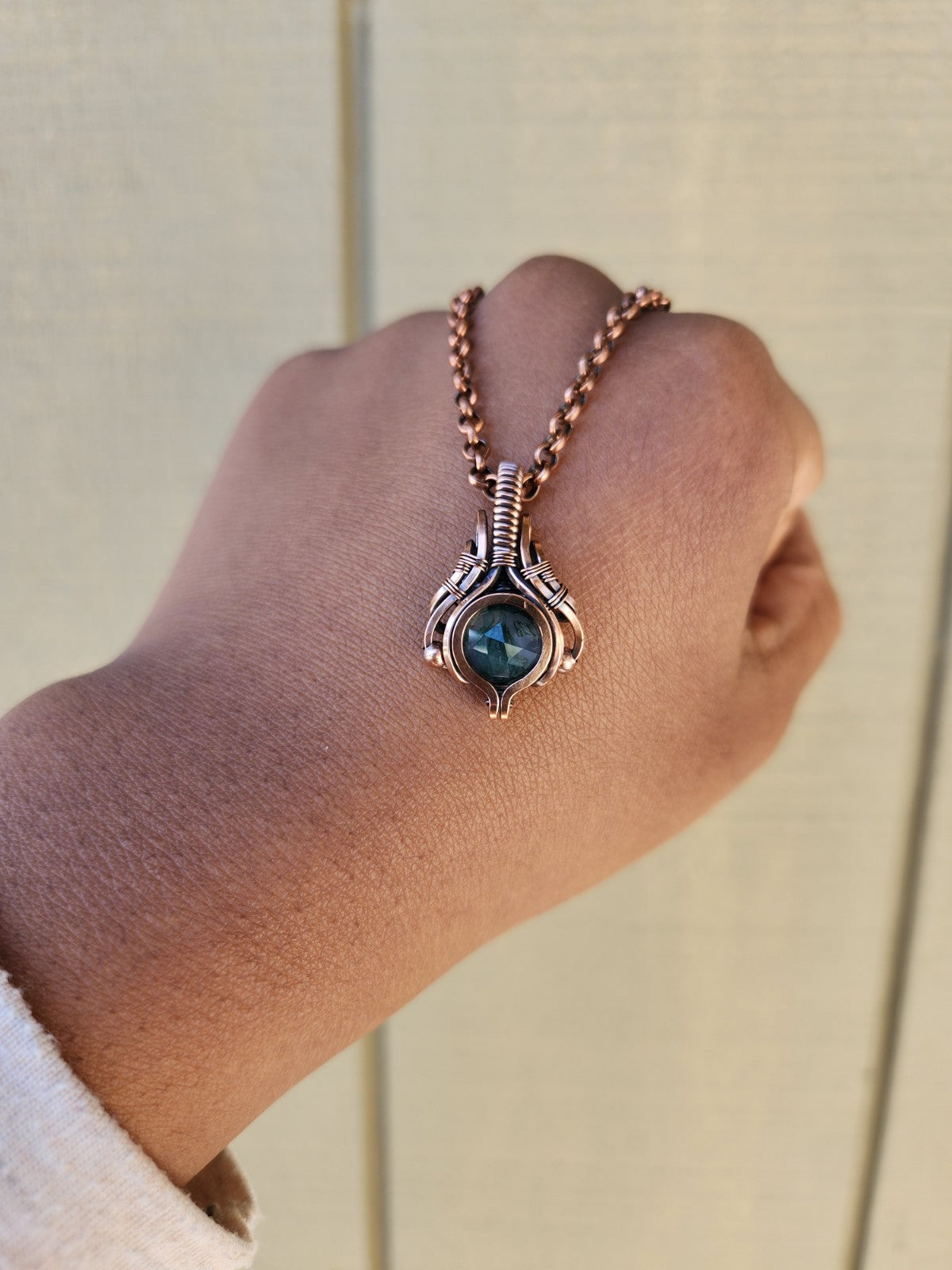 Rose Cut Moss Agate Mini