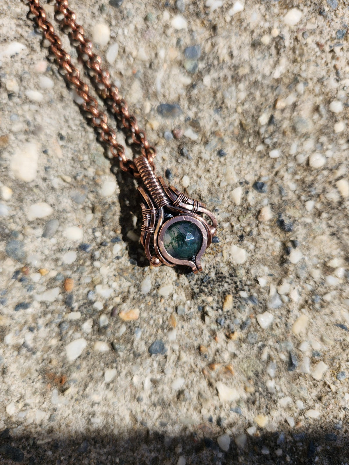Rose Cut Moss Agate Mini