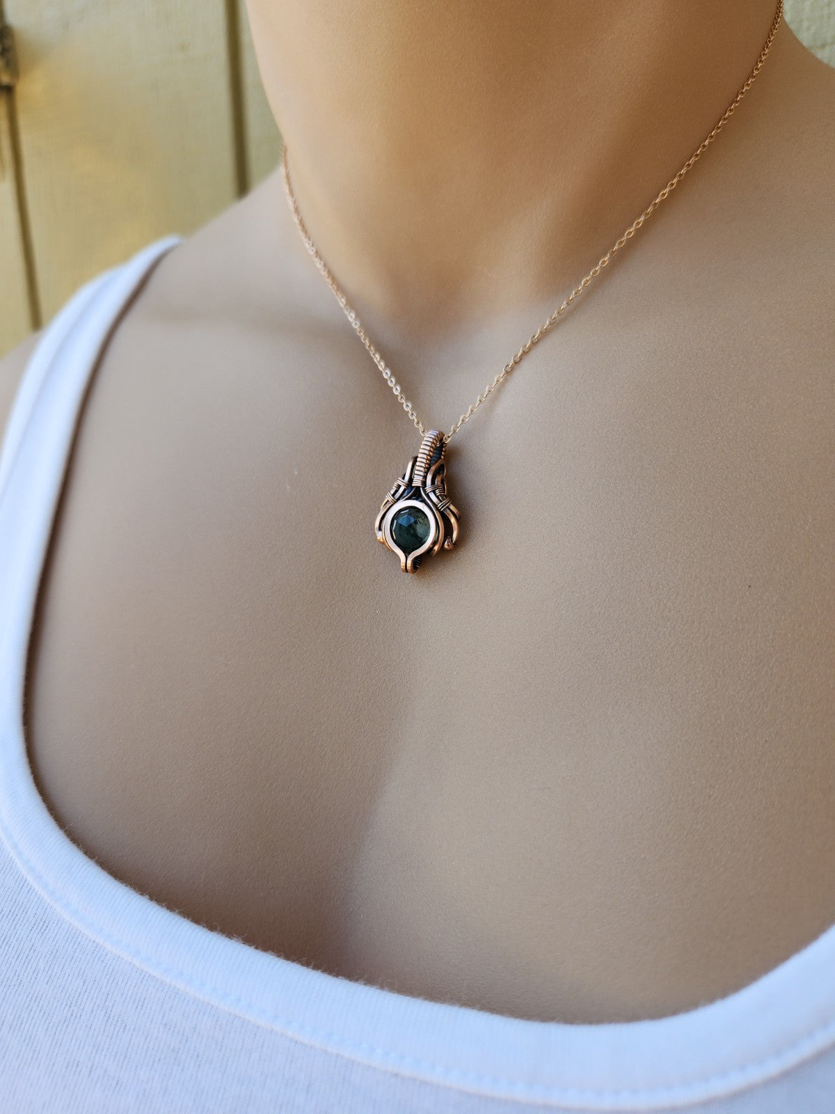 Rose Cut Moss Agate Mini