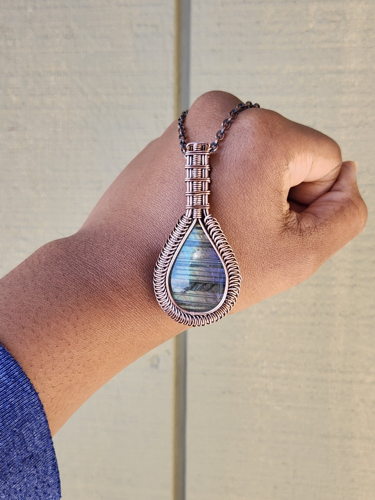 Rainbow Stripe Labradorite Talisman